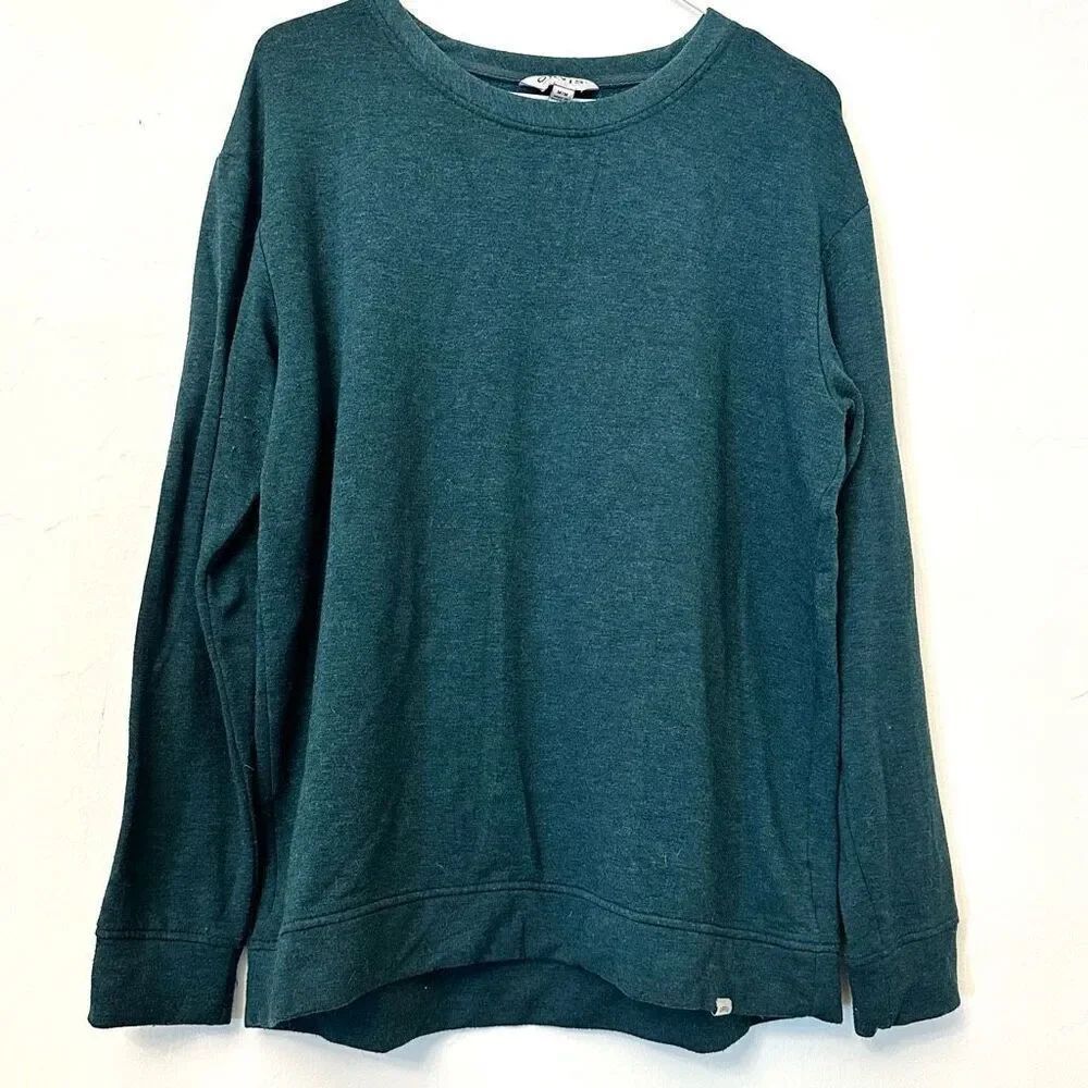 Orvis Soft Crewneck Long Sleeve Modal Blend Pullover Green Sweatshirt Medium